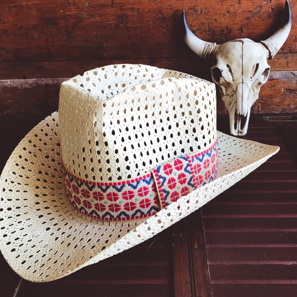 RESISTOL Hand Woven Straw Cowboy/Cowgirl Hat